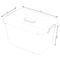Basicwise Large Clear Storage Container With Lid and Handles QI003488 - alternate 2